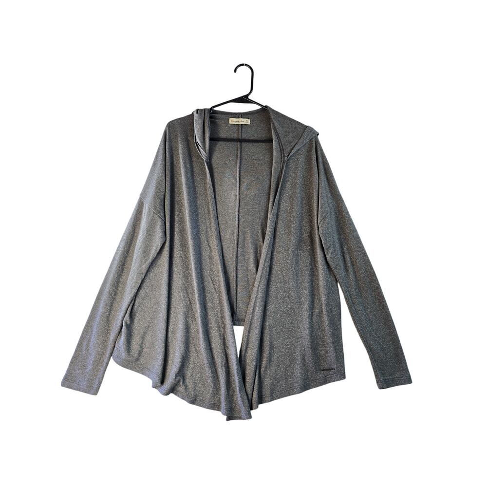 Abercrombie and Fitch Gray Hooded Cardigan Women's Size M
